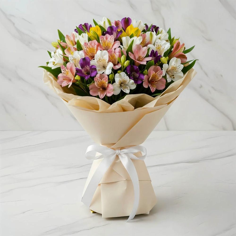 Букет цветов из: Альстромерии в Халино