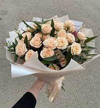 Букет Кремовые розы Латте в Халино