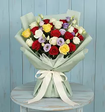Букет цветов из:  Розы в Халино