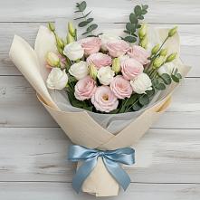 Букет цветов из:  Лизиантусы в Халино