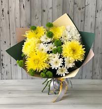 Букет цветов из:  Хризантемы #REPLACE_PRED# Халино
