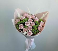 Букет цветов из:  Розы и Хризантемы в Халино