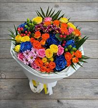 Букет цветов из:  Розы и Хризантемы в Халино