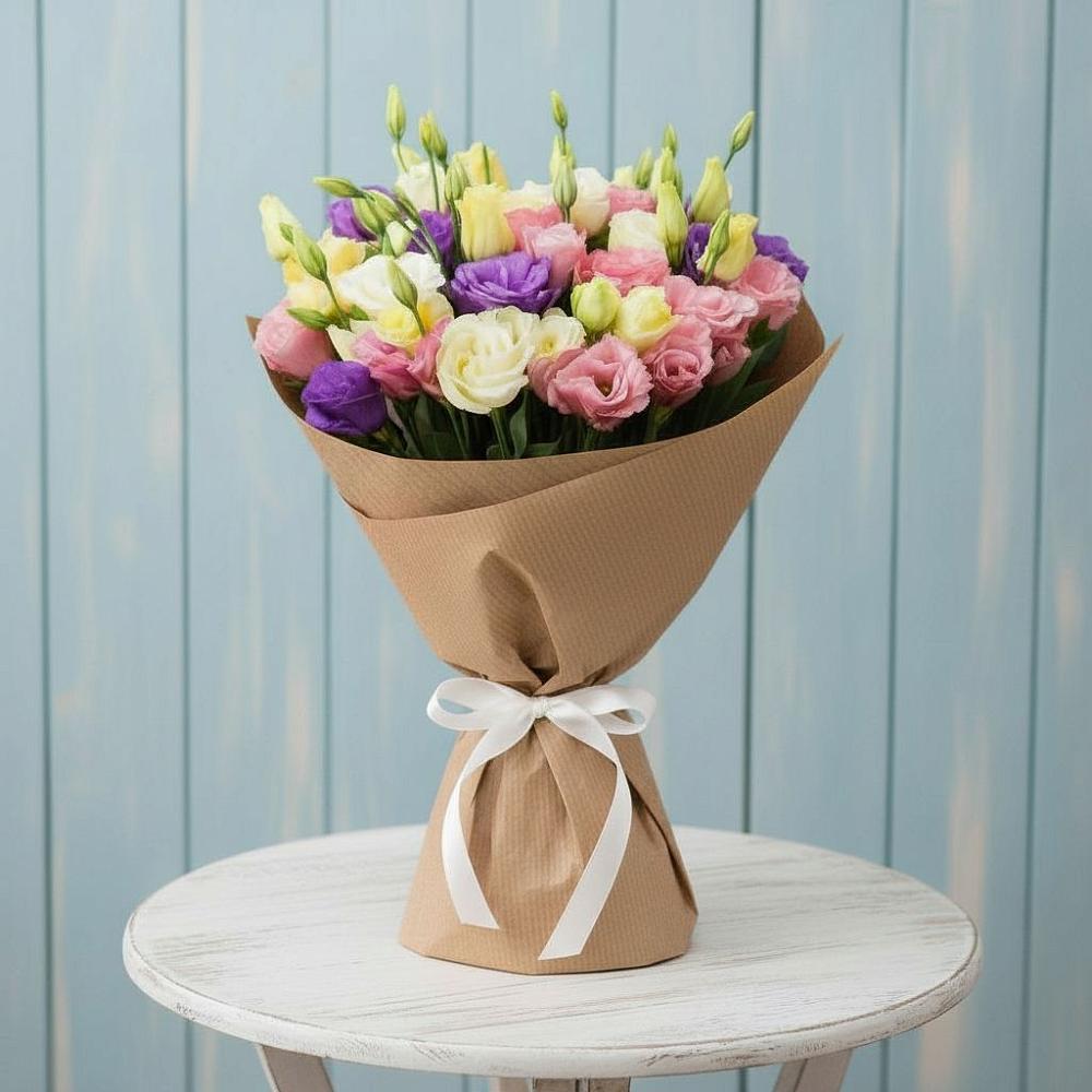 Букет цветов из: Лизиантусы в Халино