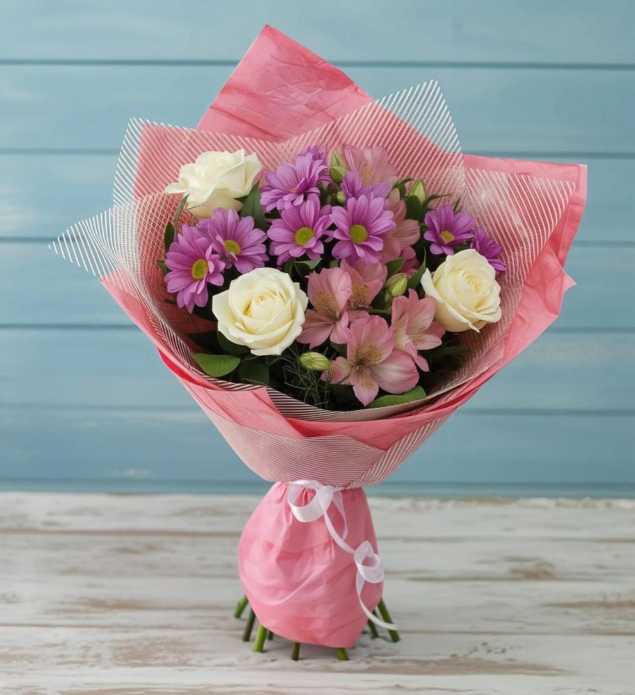 Букет цветов из: Герберы в Халино