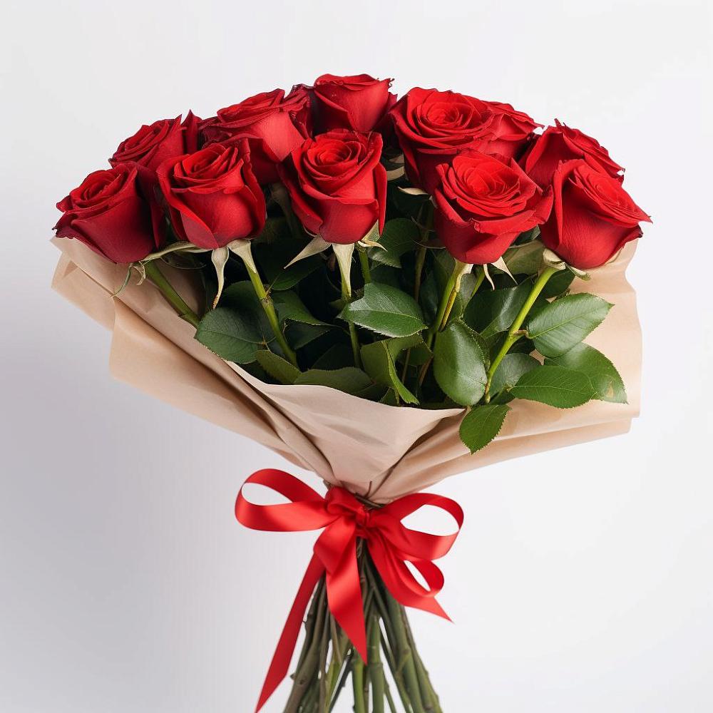 Букет 11 Красных роз Эдлесс Лав в Халино