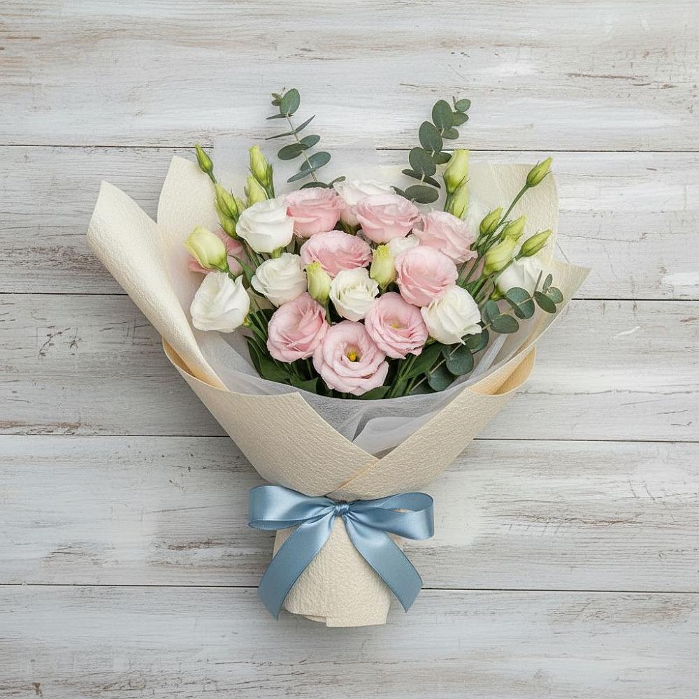 Букет цветов из: Лизиантусы в Халино